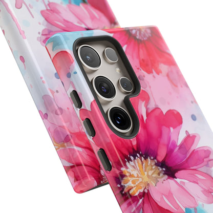 Vibrant Watercolor Red & Pink Floral - Samsung Galaxy Case - BOGO Cases