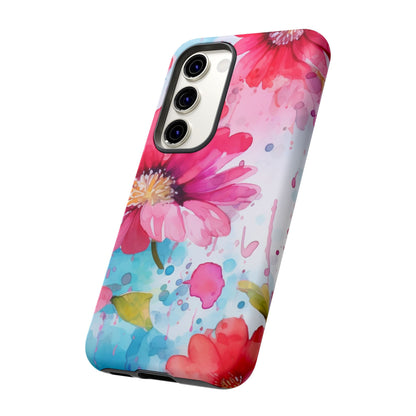 Vibrant Watercolor Red & Pink Floral - Samsung Galaxy Case - BOGO Cases