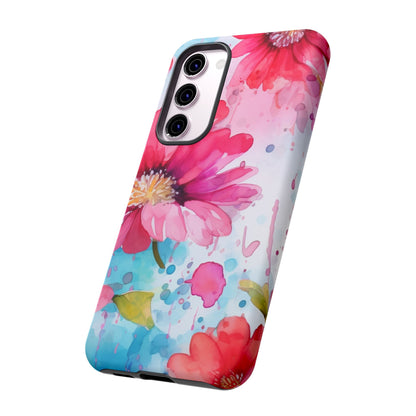 Vibrant Watercolor Red & Pink Floral - Samsung Galaxy Case - BOGO Cases