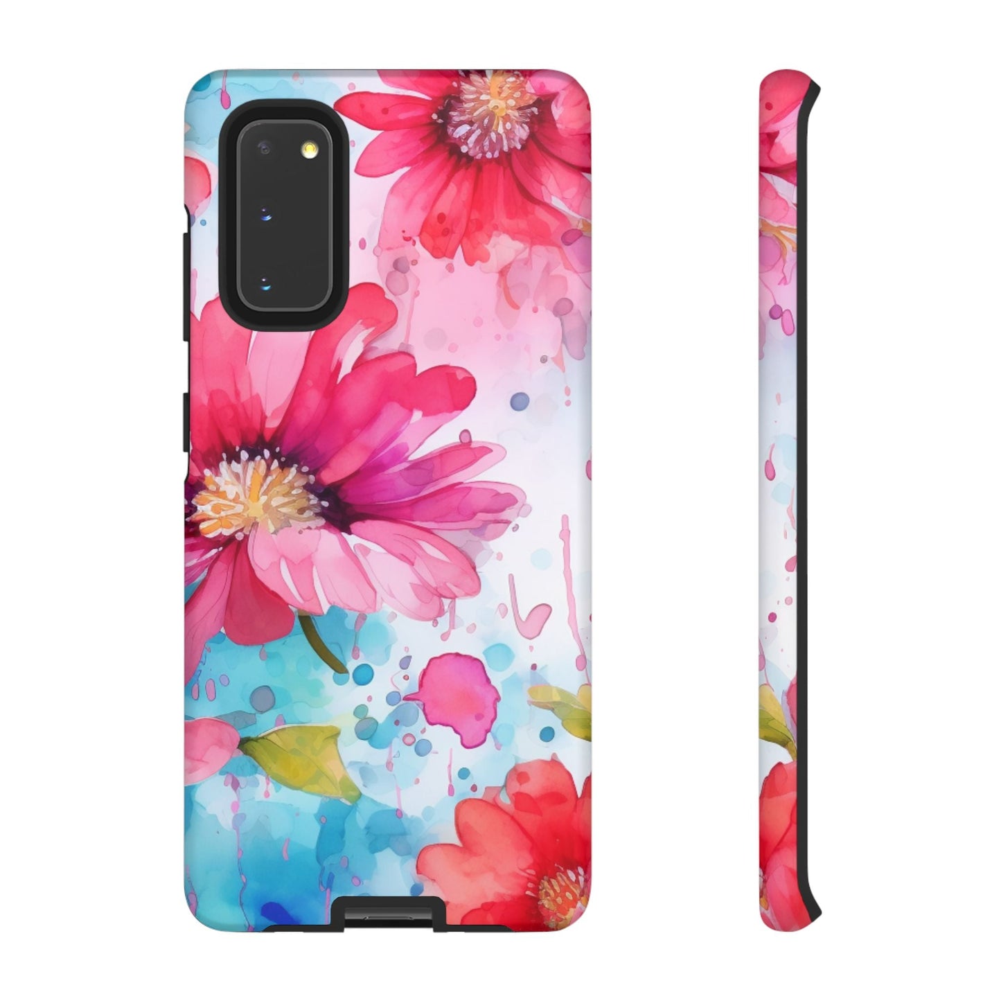 Vibrant Watercolor Red & Pink Floral - Samsung Galaxy Case - BOGO Cases