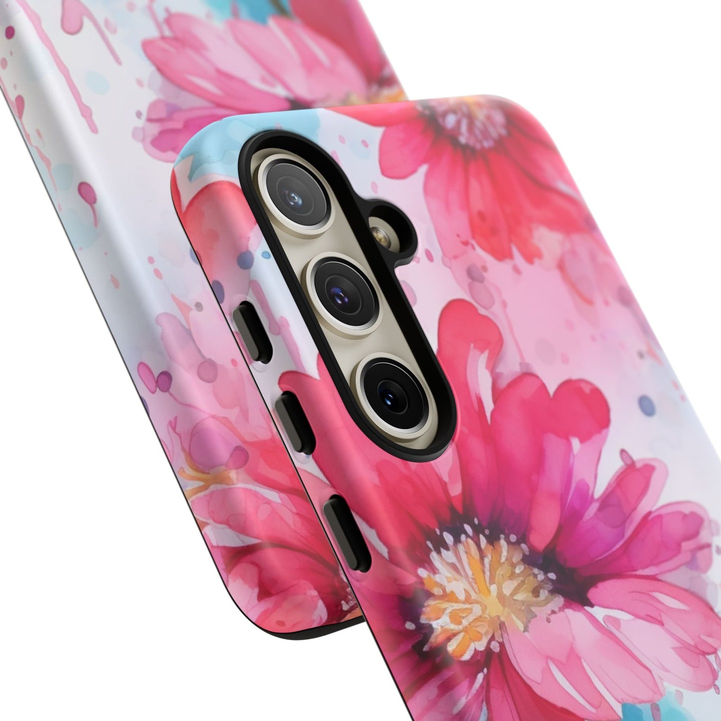 Vibrant Watercolor Red & Pink Floral - Samsung Galaxy Case - BOGO Cases