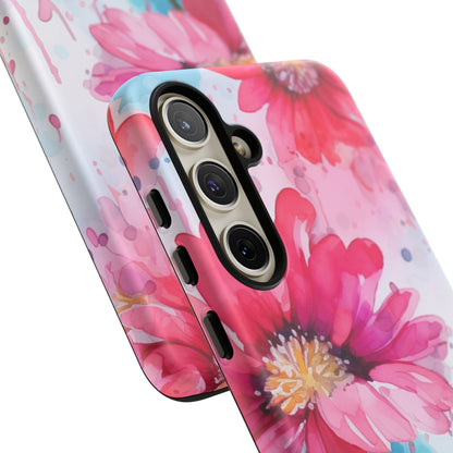 Vibrant Watercolor Red & Pink Floral - Samsung Galaxy Case - BOGO Cases