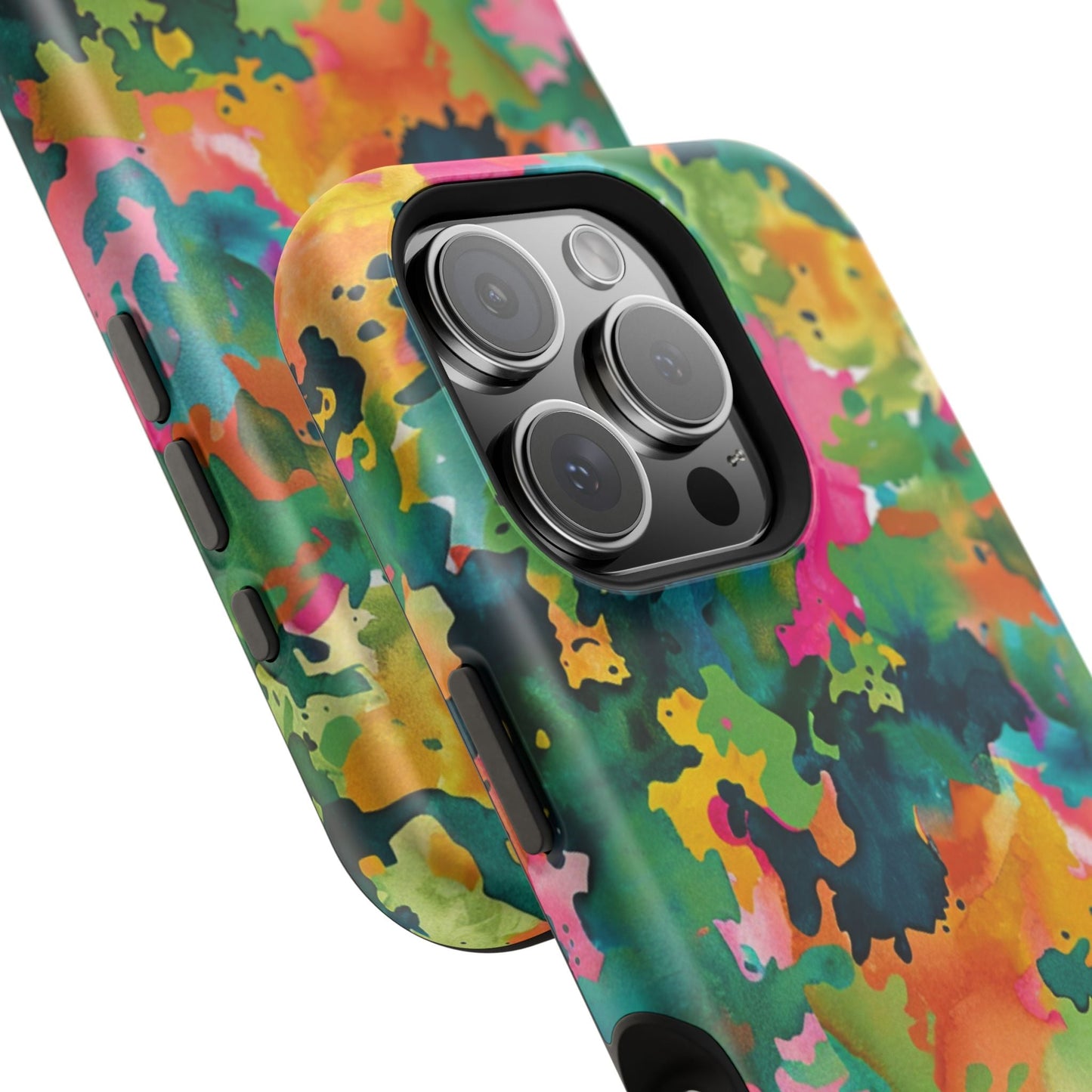 Vibrant Watercolor Splash MagSafe Case – Colorful Abstract Design with MagSafe Compatibility - BOGO Cases