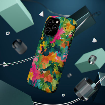 Vibrant Watercolor Splash MagSafe Case – Colorful Abstract Design with MagSafe Compatibility - BOGO Cases