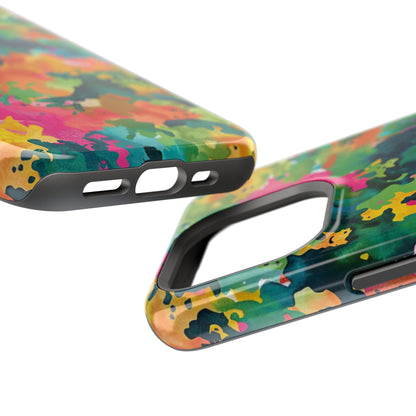 Vibrant Watercolor Splash MagSafe Case – Colorful Abstract Design with MagSafe Compatibility - BOGO Cases