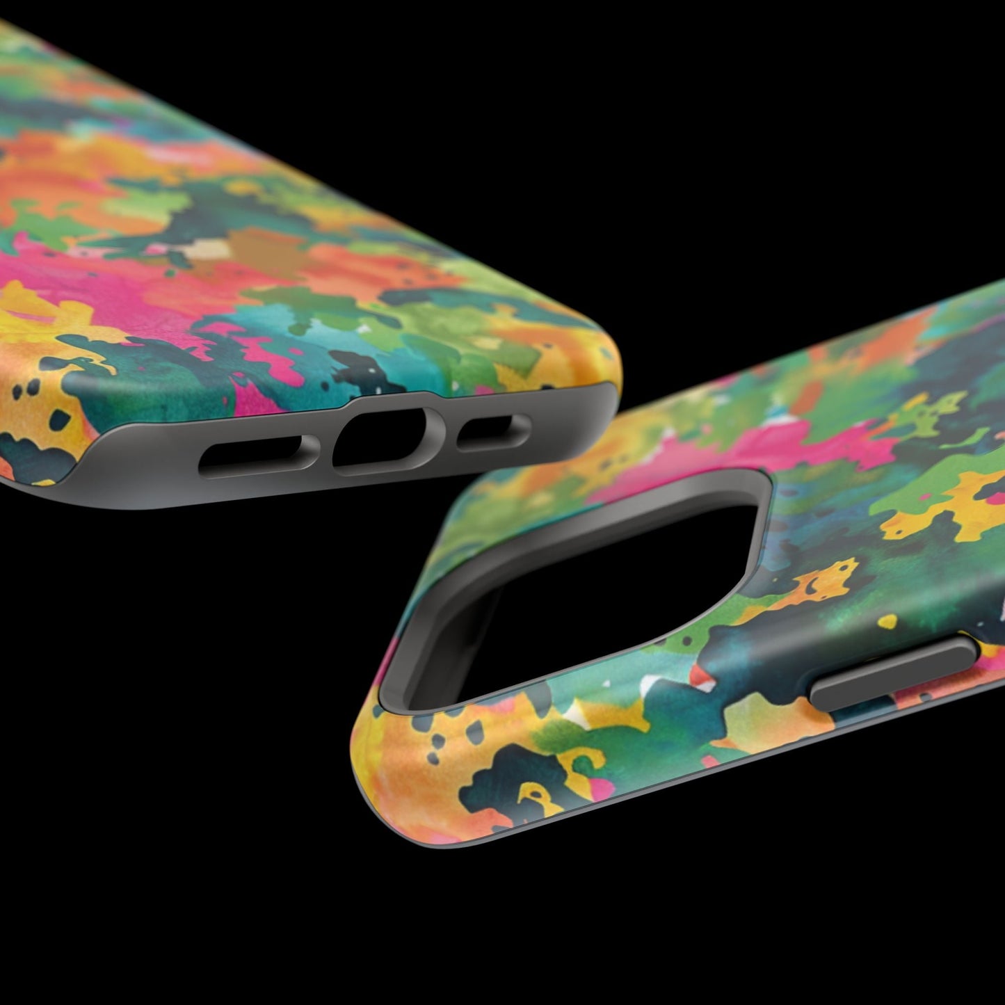 Vibrant Watercolor Splash MagSafe Case – Colorful Abstract Design with MagSafe Compatibility - BOGO Cases