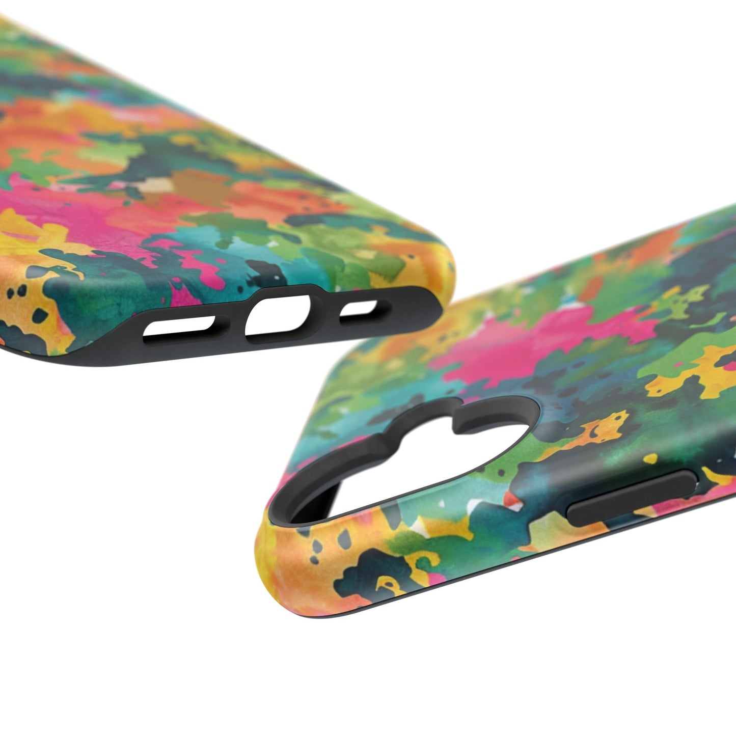 Vibrant Watercolor Splash MagSafe Case – Colorful Abstract Design with MagSafe Compatibility - BOGO Cases