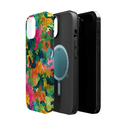 Vibrant Watercolor Splash MagSafe Case – Colorful Abstract Design with MagSafe Compatibility - BOGO Cases