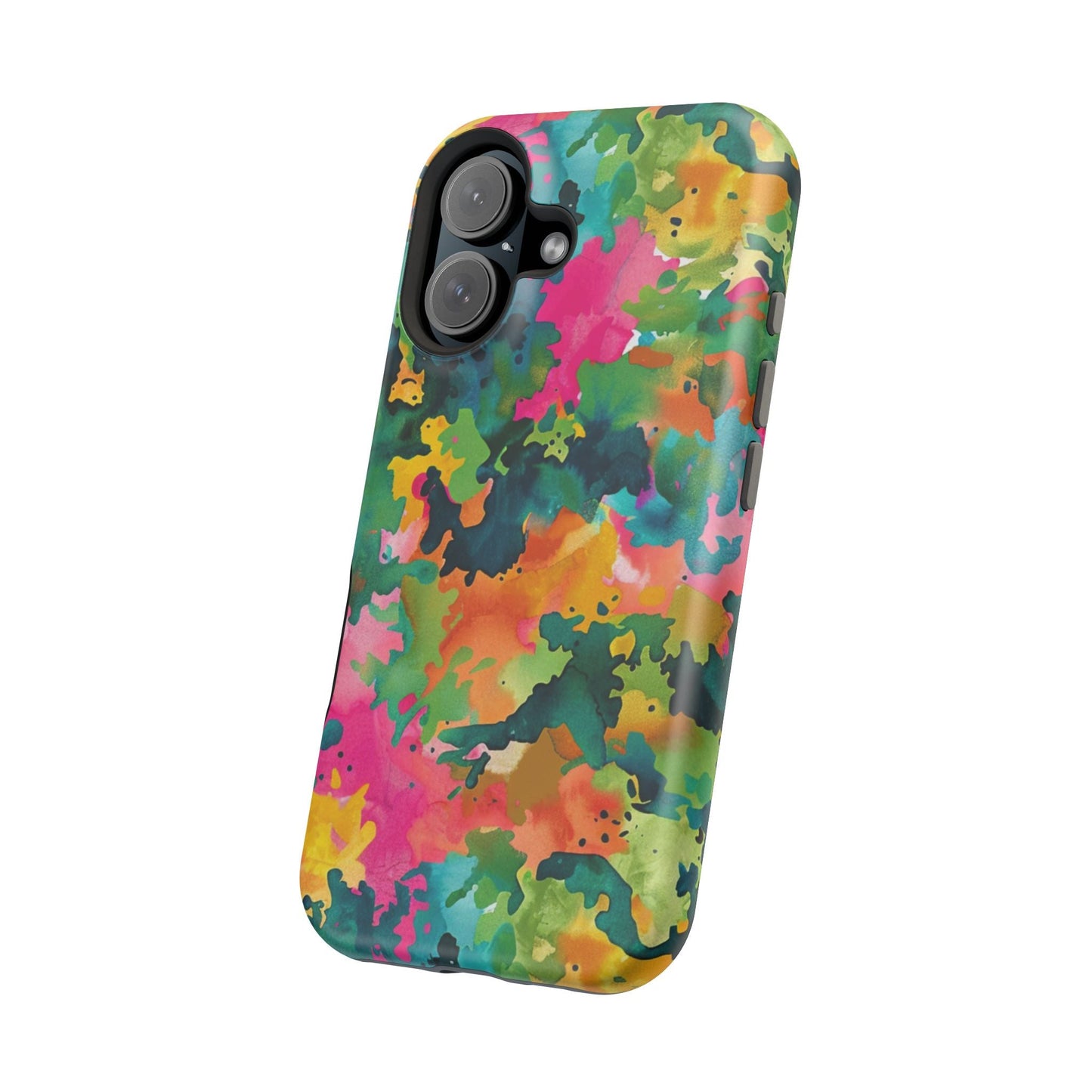 Vibrant Watercolor Splash MagSafe Case – Colorful Abstract Design with MagSafe Compatibility - BOGO Cases