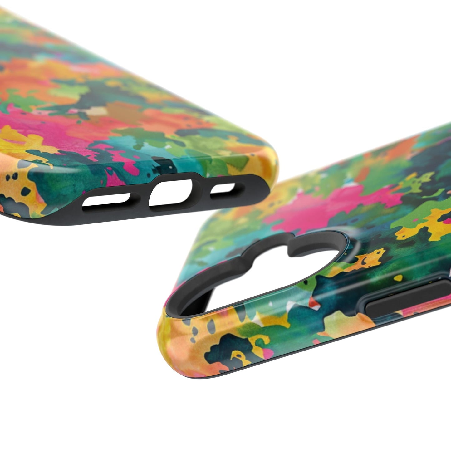 Vibrant Watercolor Splash MagSafe Case – Colorful Abstract Design with MagSafe Compatibility - BOGO Cases