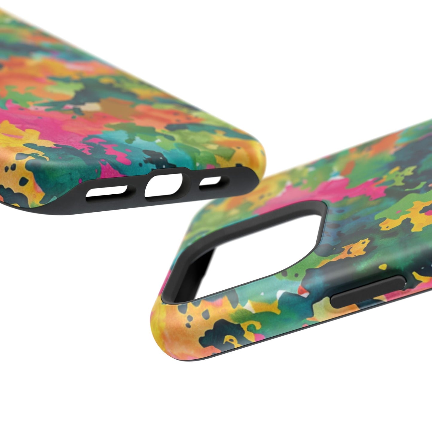 Vibrant Watercolor Splash MagSafe Case – Colorful Abstract Design with MagSafe Compatibility - BOGO Cases