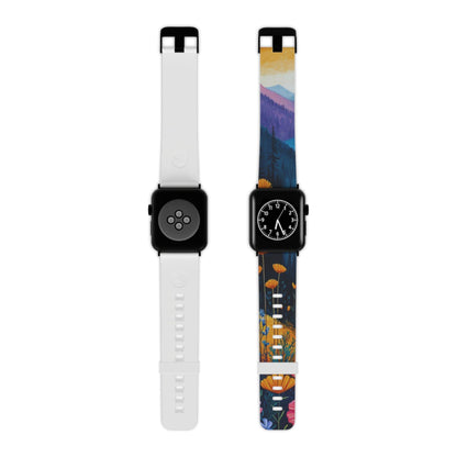 Vibrant Wildflower Mountain Apple Watch Band - BOGO Cases