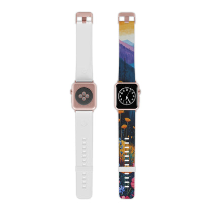 Vibrant Wildflower Mountain Apple Watch Band - BOGO Cases