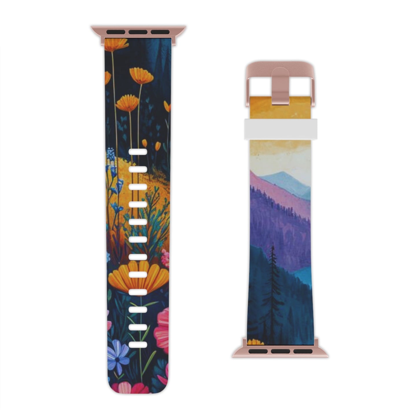 Vibrant Wildflower Mountain Apple Watch Band - BOGO Cases