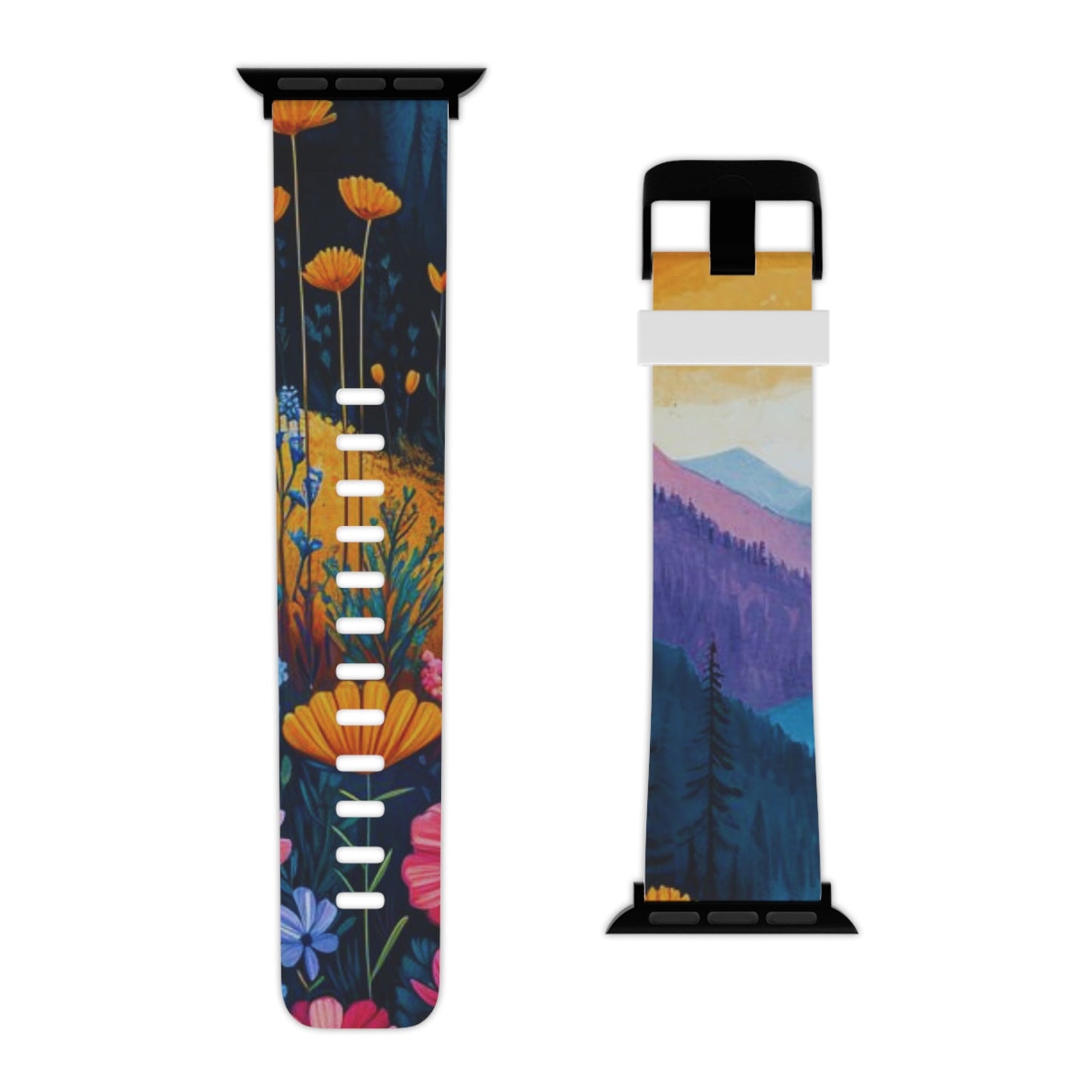 Vibrant Wildflower Mountain Apple Watch Band - BOGO Cases