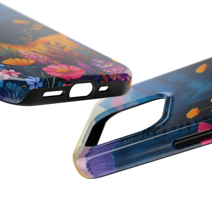 Vibrant Wildflower Mountain iPhone Case – Bold Nature Art, Dual - Layer Protection" - BOGO Cases