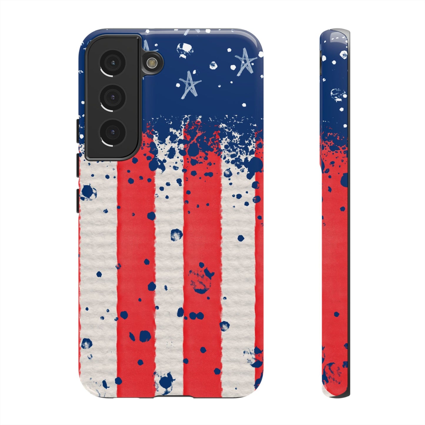 Vintage American Flag Splatter – Samsung Galaxy Case - BOGO Cases