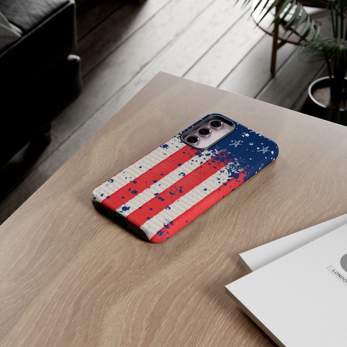 Vintage American Flag Splatter – Samsung Galaxy Case - BOGO Cases