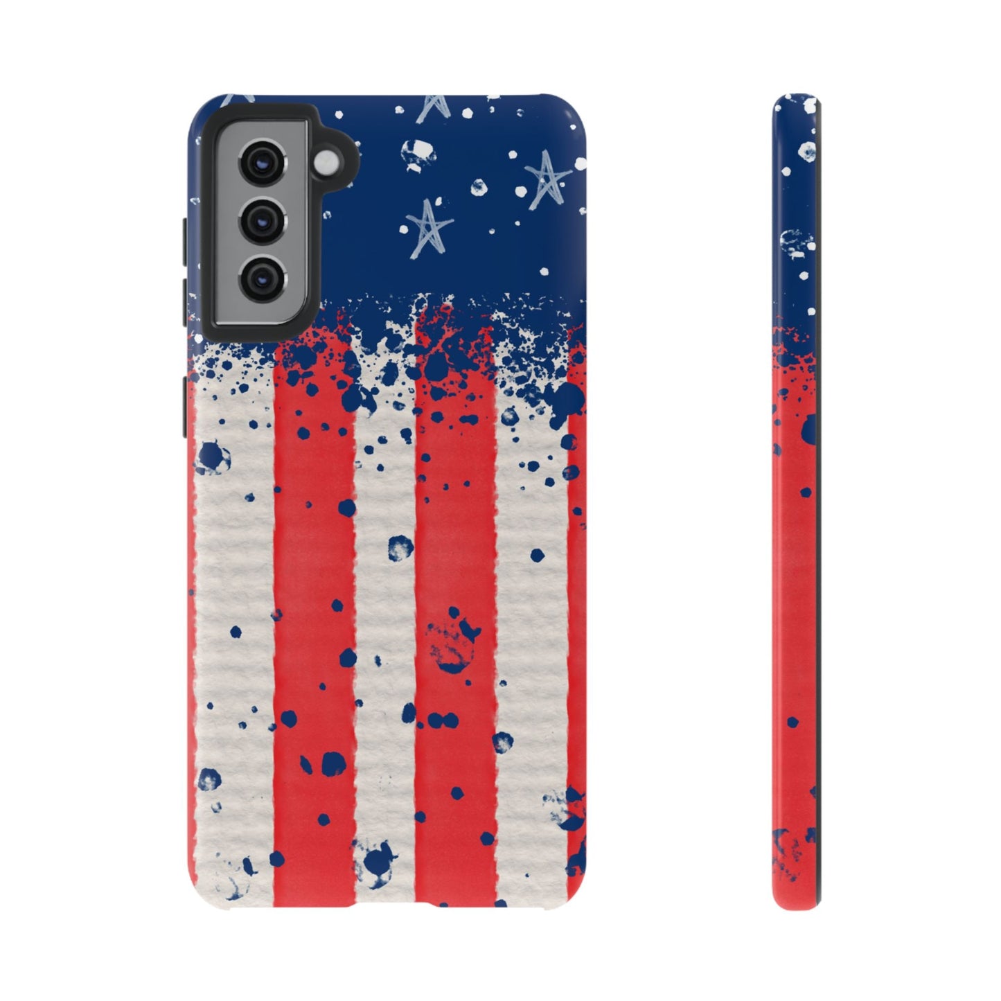 Vintage American Flag Splatter – Samsung Galaxy Case - BOGO Cases