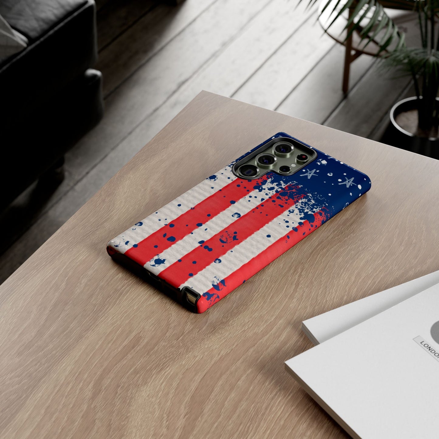 Vintage American Flag Splatter – Samsung Galaxy Case - BOGO Cases