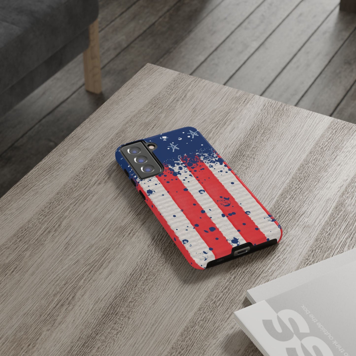 Vintage American Flag Splatter – Samsung Galaxy Case - BOGO Cases