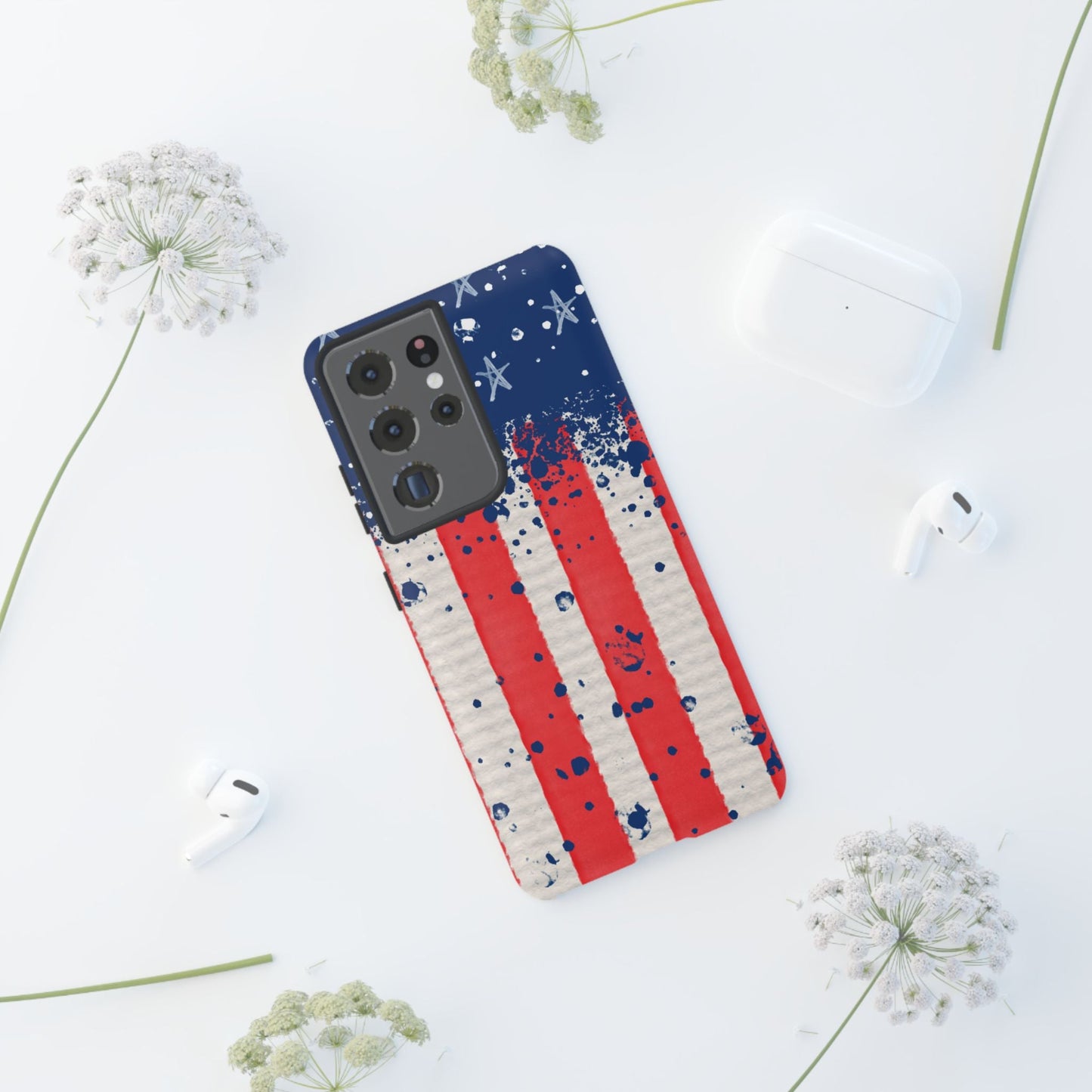 Vintage American Flag Splatter – Samsung Galaxy Case - BOGO Cases
