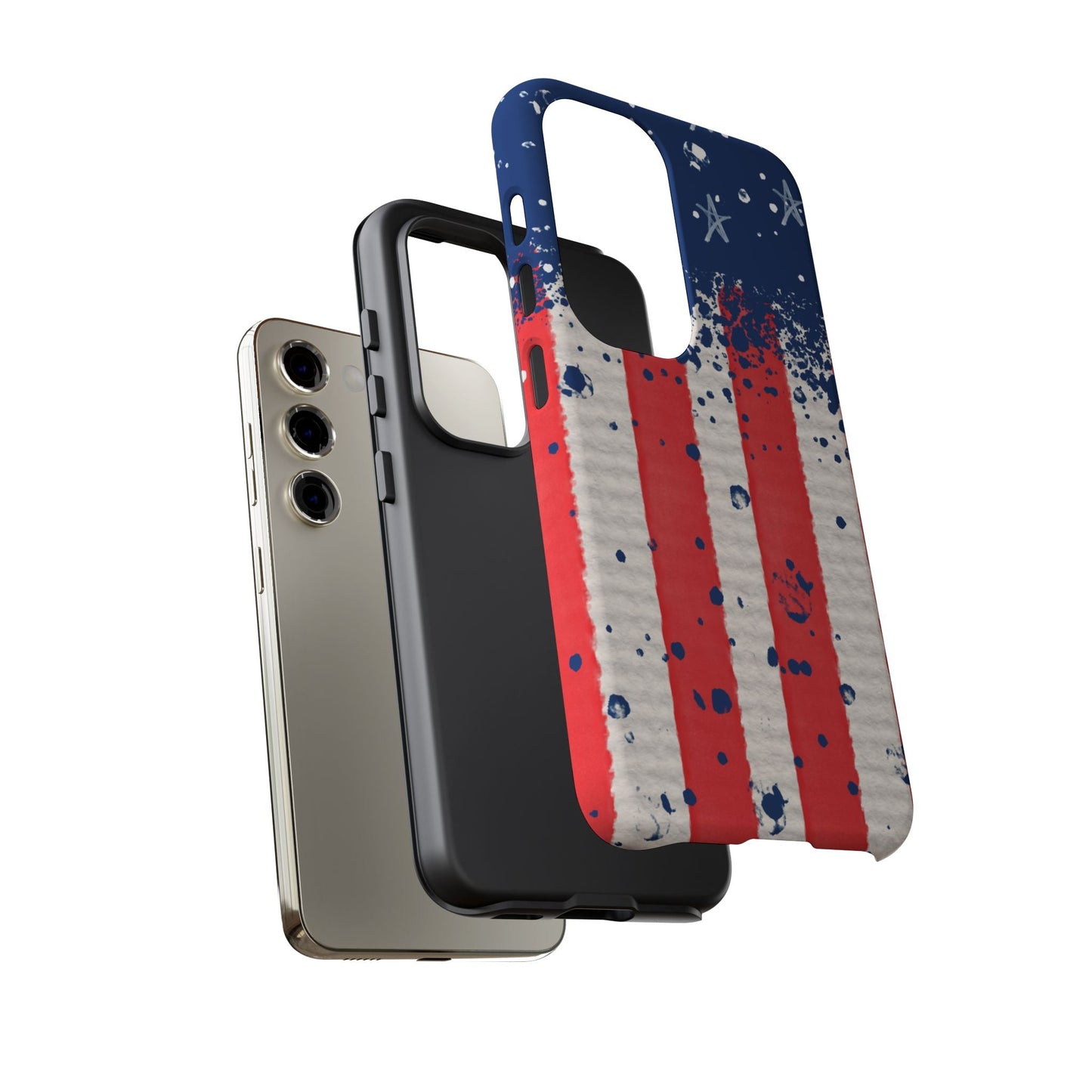 Vintage American Flag Splatter – Samsung Galaxy Case - BOGO Cases