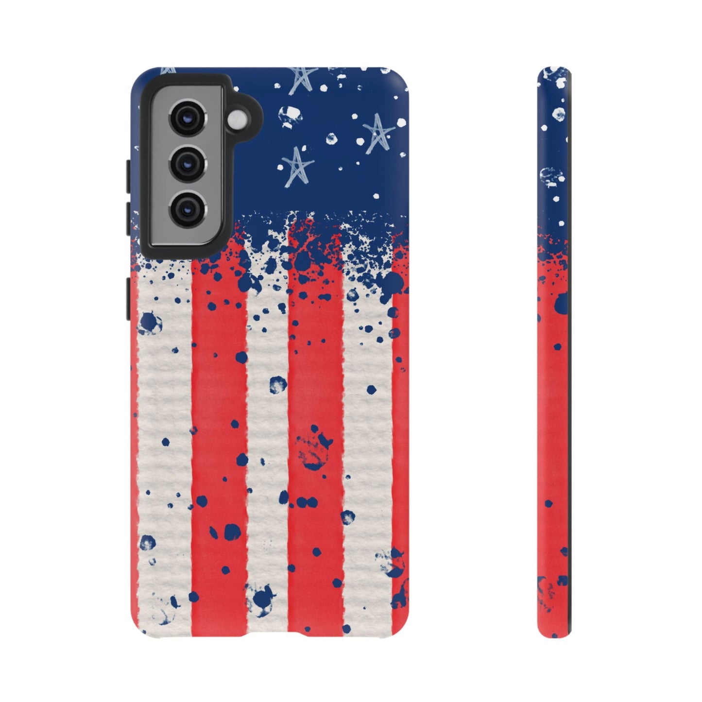 Vintage American Flag Splatter – Samsung Galaxy Case - BOGO Cases