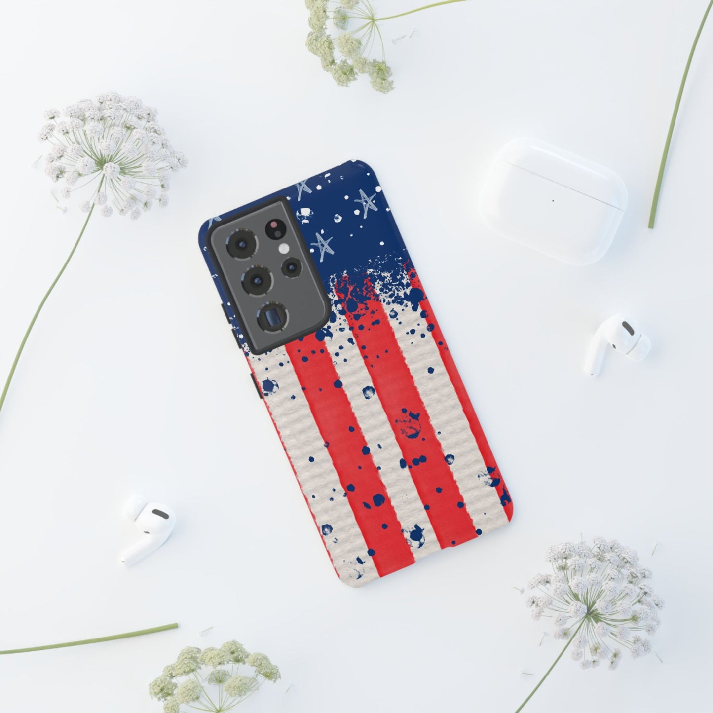 Vintage American Flag Splatter – Samsung Galaxy Case - BOGO Cases