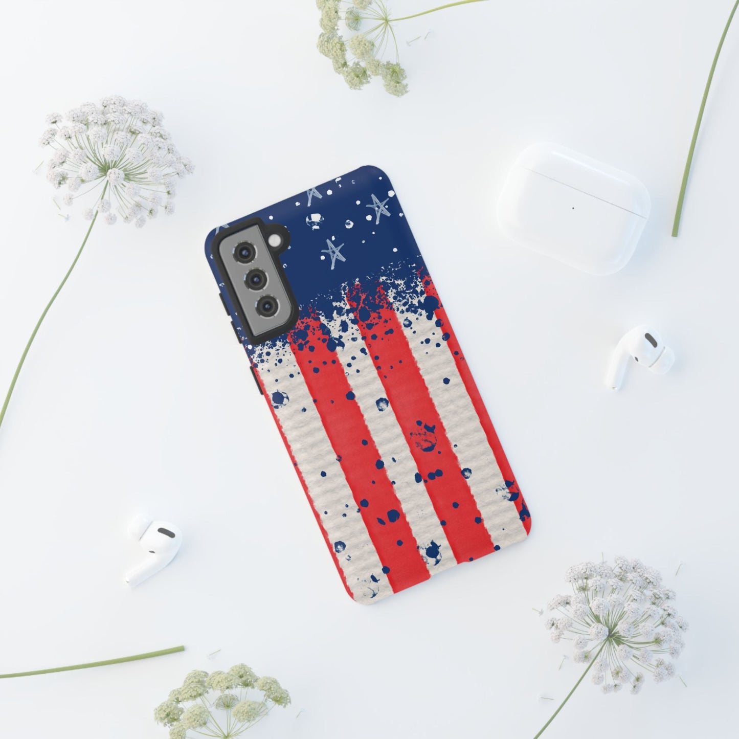 Vintage American Flag Splatter – Samsung Galaxy Case - BOGO Cases