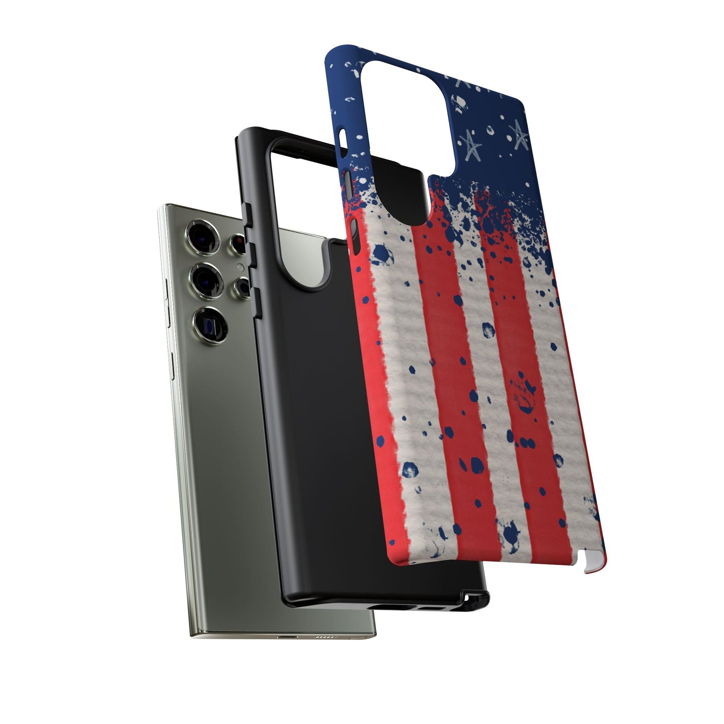 Vintage American Flag Splatter – Samsung Galaxy Case - BOGO Cases