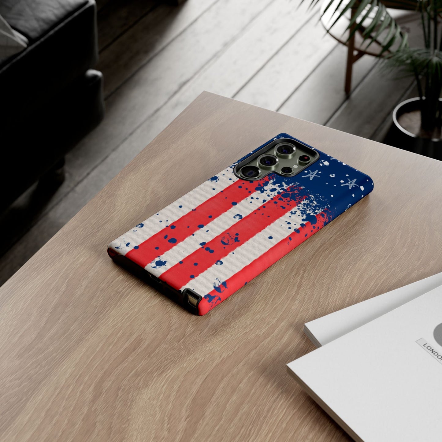 Vintage American Flag Splatter – Samsung Galaxy Case - BOGO Cases
