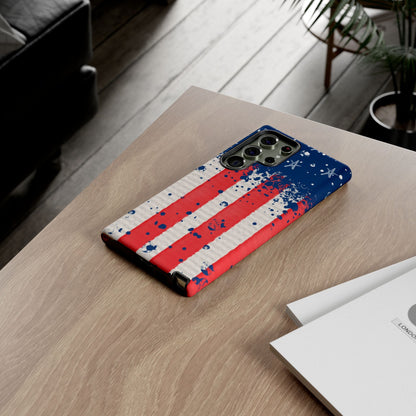 Vintage American Flag Splatter – Samsung Galaxy Case - BOGO Cases