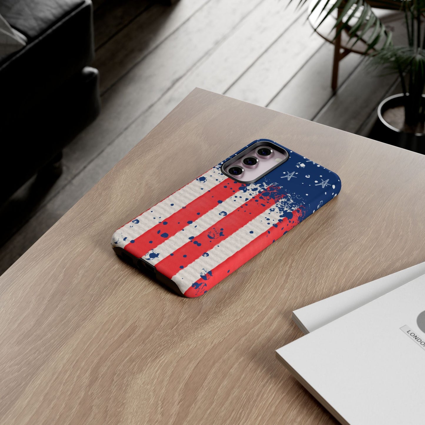 Vintage American Flag Splatter – Samsung Galaxy Case - BOGO Cases