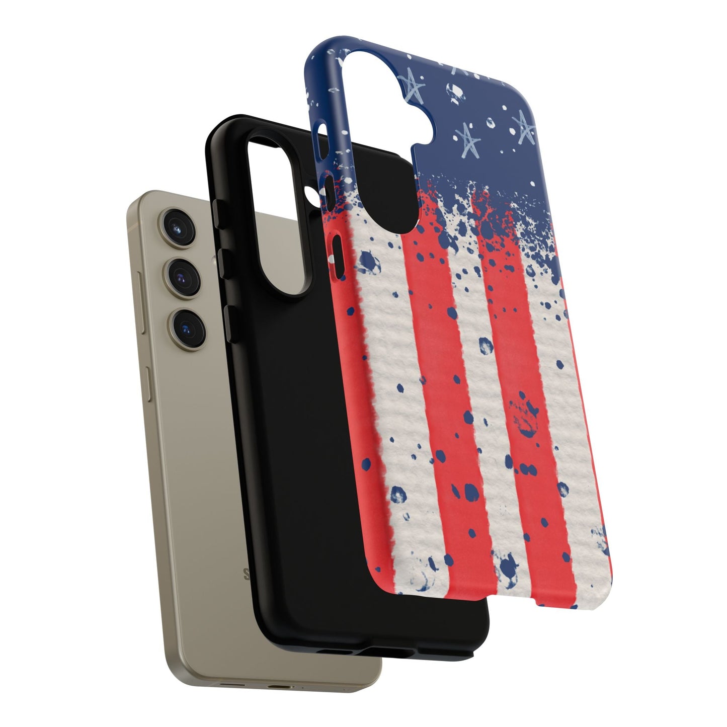 Vintage American Flag Splatter – Samsung Galaxy Case - BOGO Cases