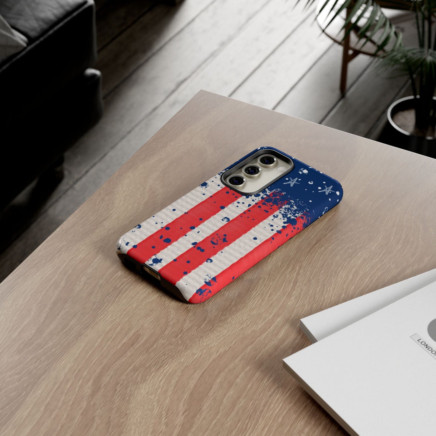 Vintage American Flag Splatter – Samsung Galaxy Case - BOGO Cases