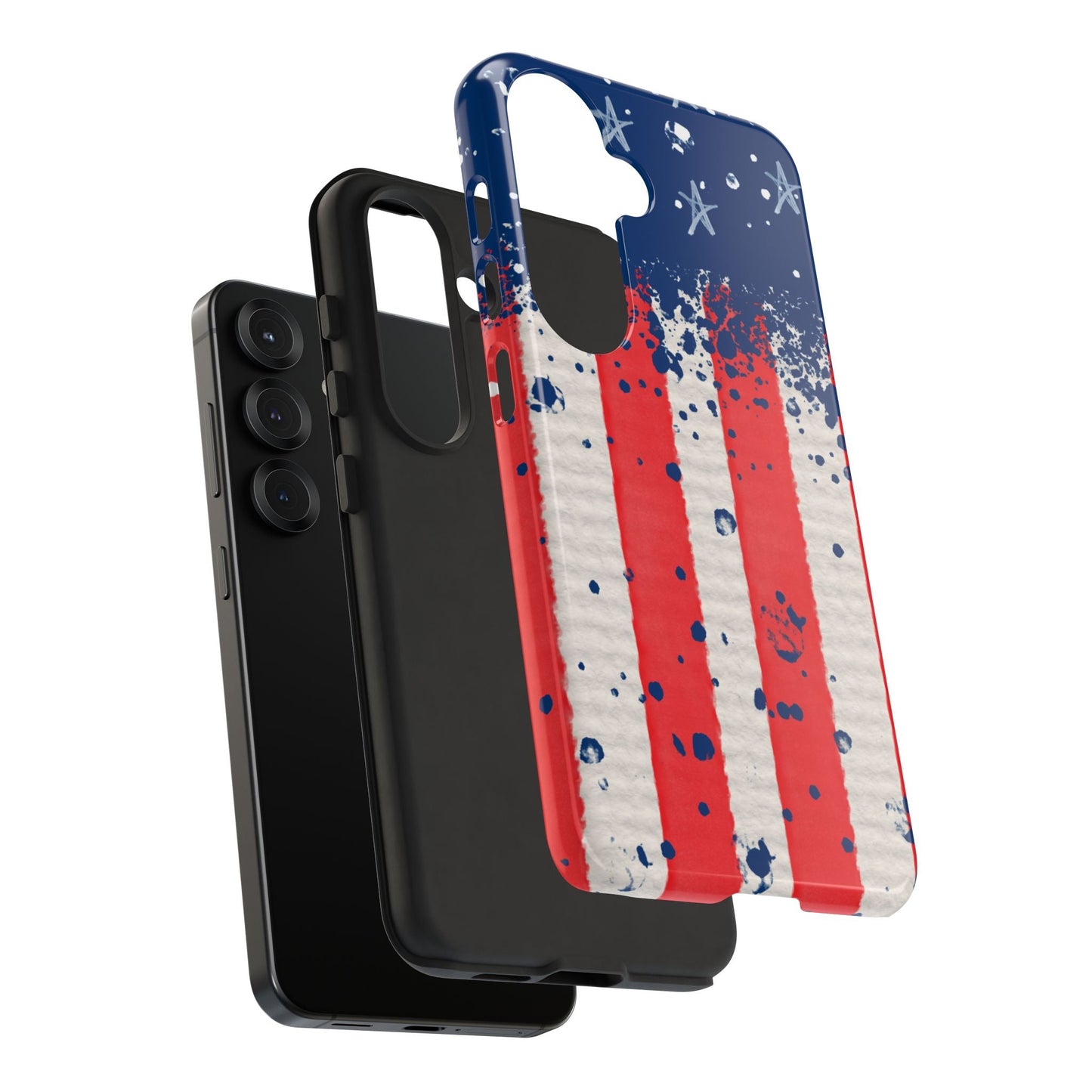 Vintage American Flag Splatter – Samsung Galaxy Case - BOGO Cases