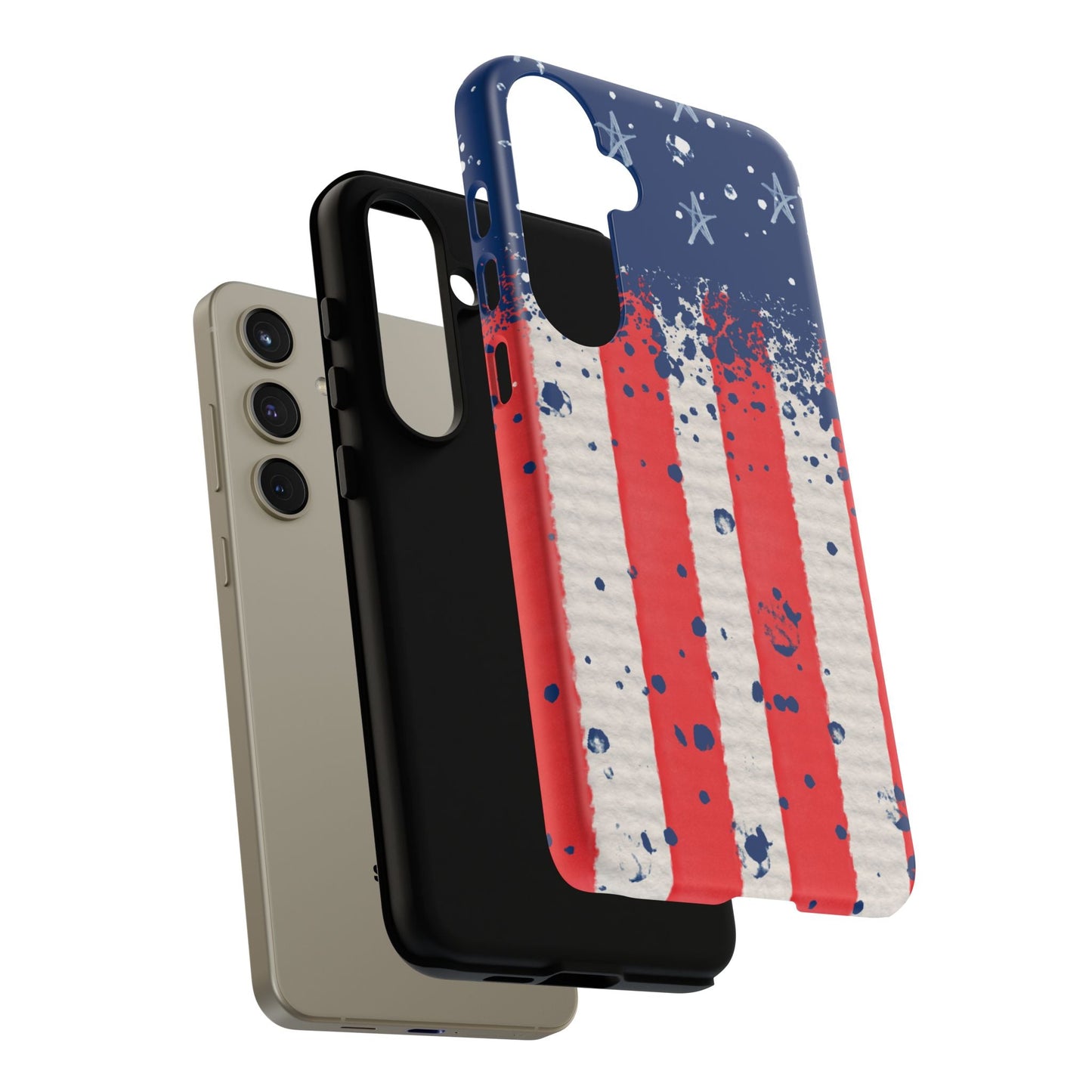 Vintage American Flag Splatter – Samsung Galaxy Case - BOGO Cases