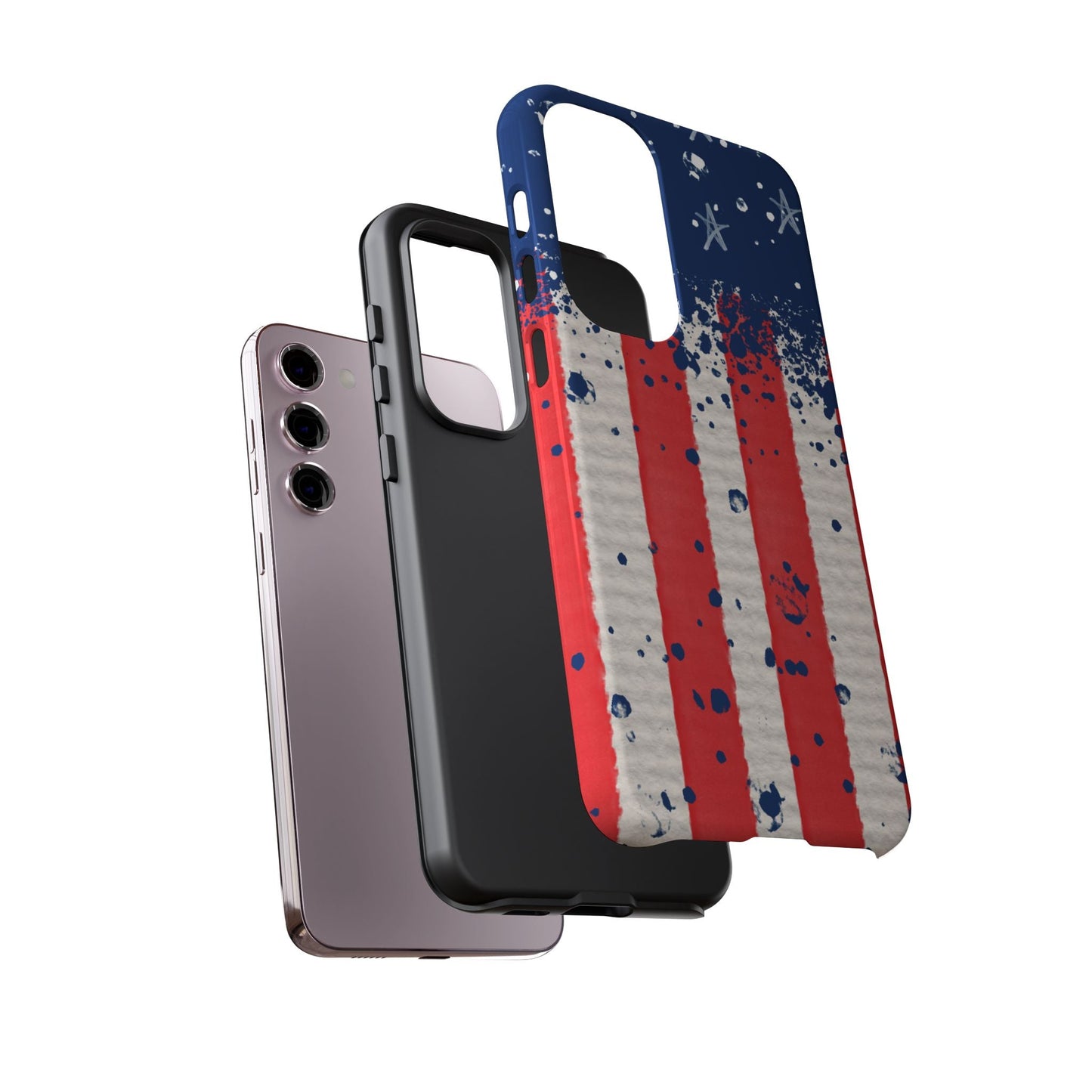 Vintage American Flag Splatter – Samsung Galaxy Case - BOGO Cases