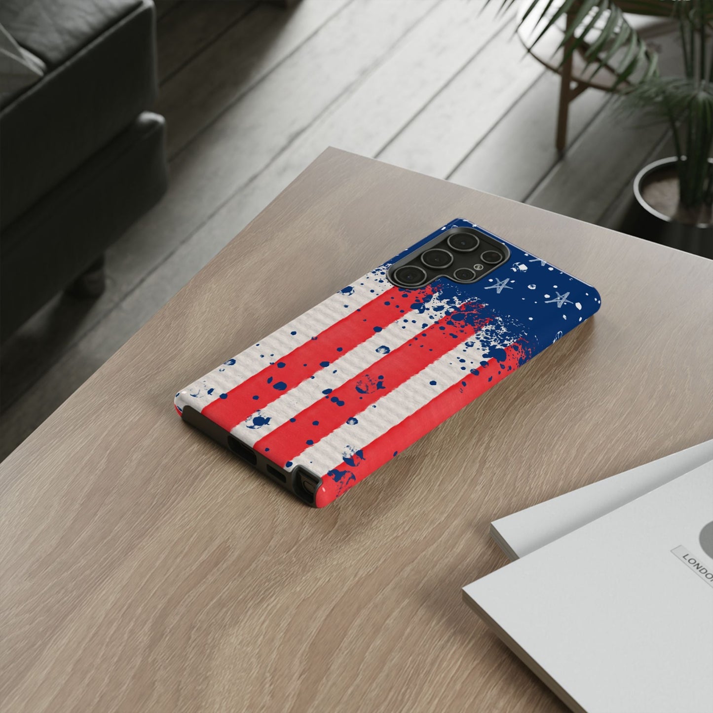 Vintage American Flag Splatter – Samsung Galaxy Case - BOGO Cases