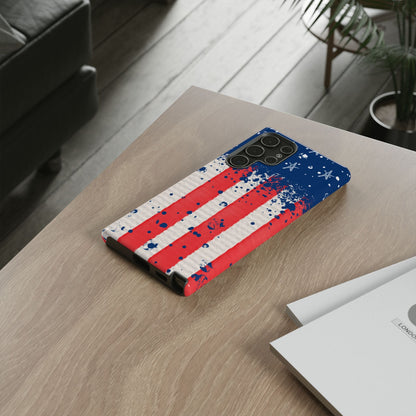 Vintage American Flag Splatter – Samsung Galaxy Case - BOGO Cases