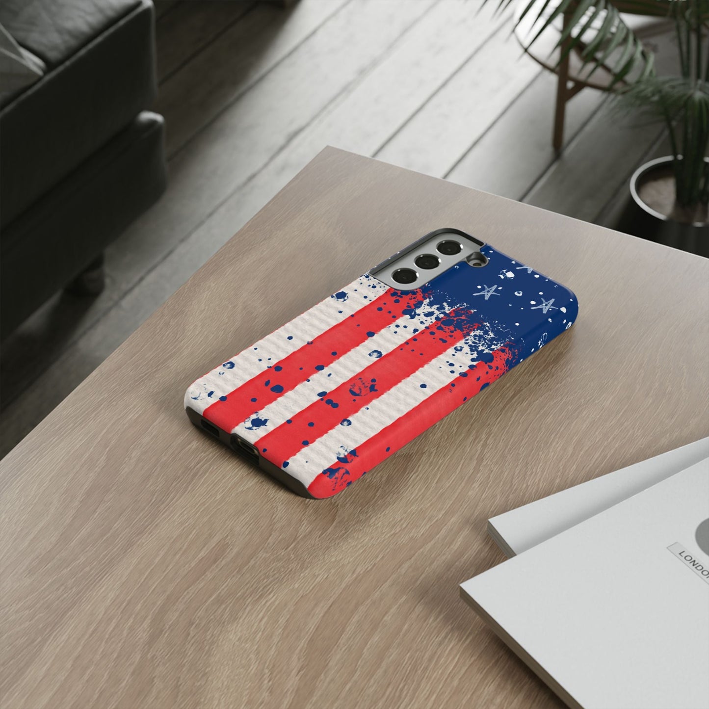 Vintage American Flag Splatter – Samsung Galaxy Case - BOGO Cases