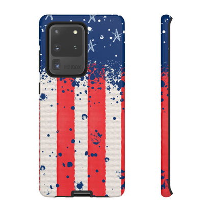 Vintage American Flag Splatter – Samsung Galaxy Case - BOGO Cases