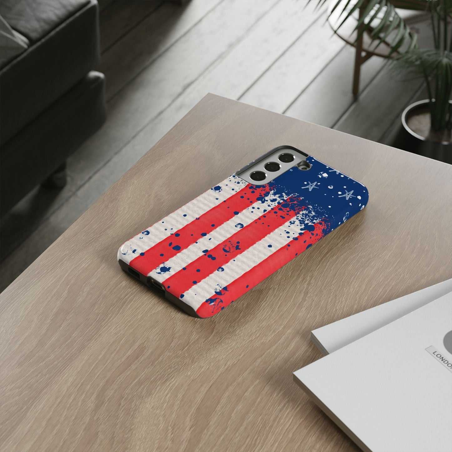 Vintage American Flag Splatter – Samsung Galaxy Case - BOGO Cases