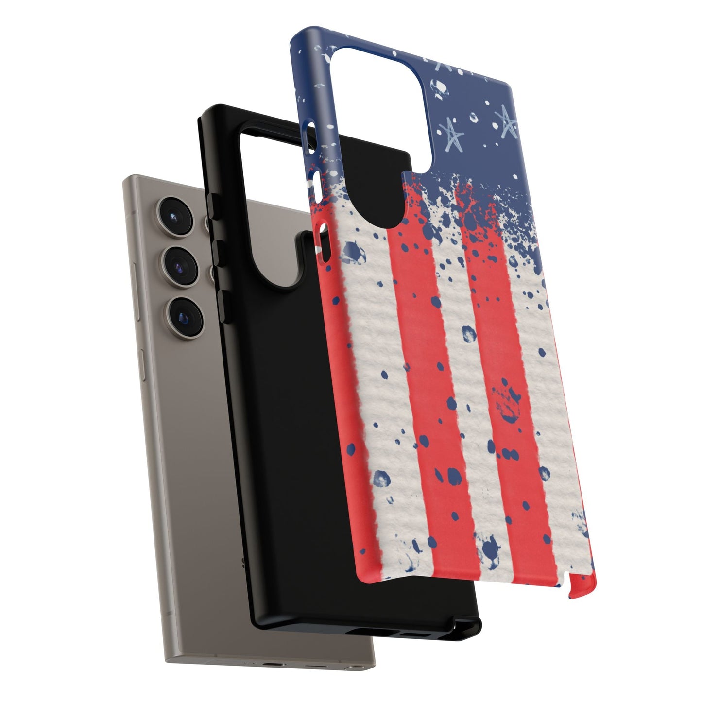 Vintage American Flag Splatter – Samsung Galaxy Case - BOGO Cases