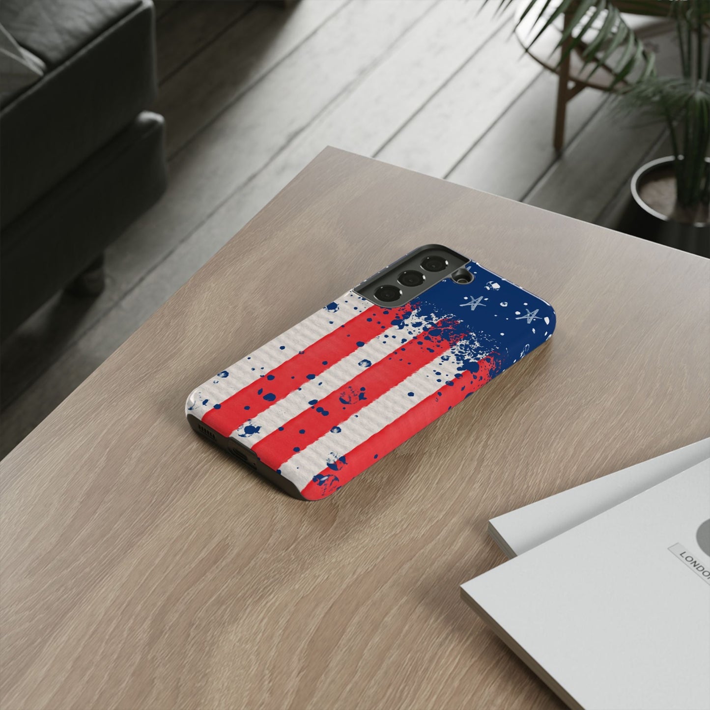 Vintage American Flag Splatter – Samsung Galaxy Case - BOGO Cases
