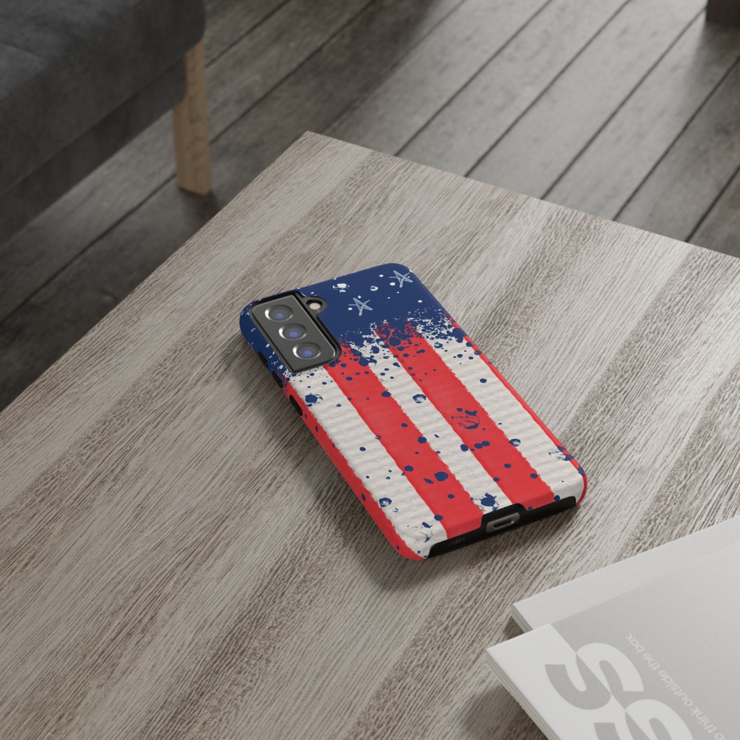 Vintage American Flag Splatter – Samsung Galaxy Case - BOGO Cases