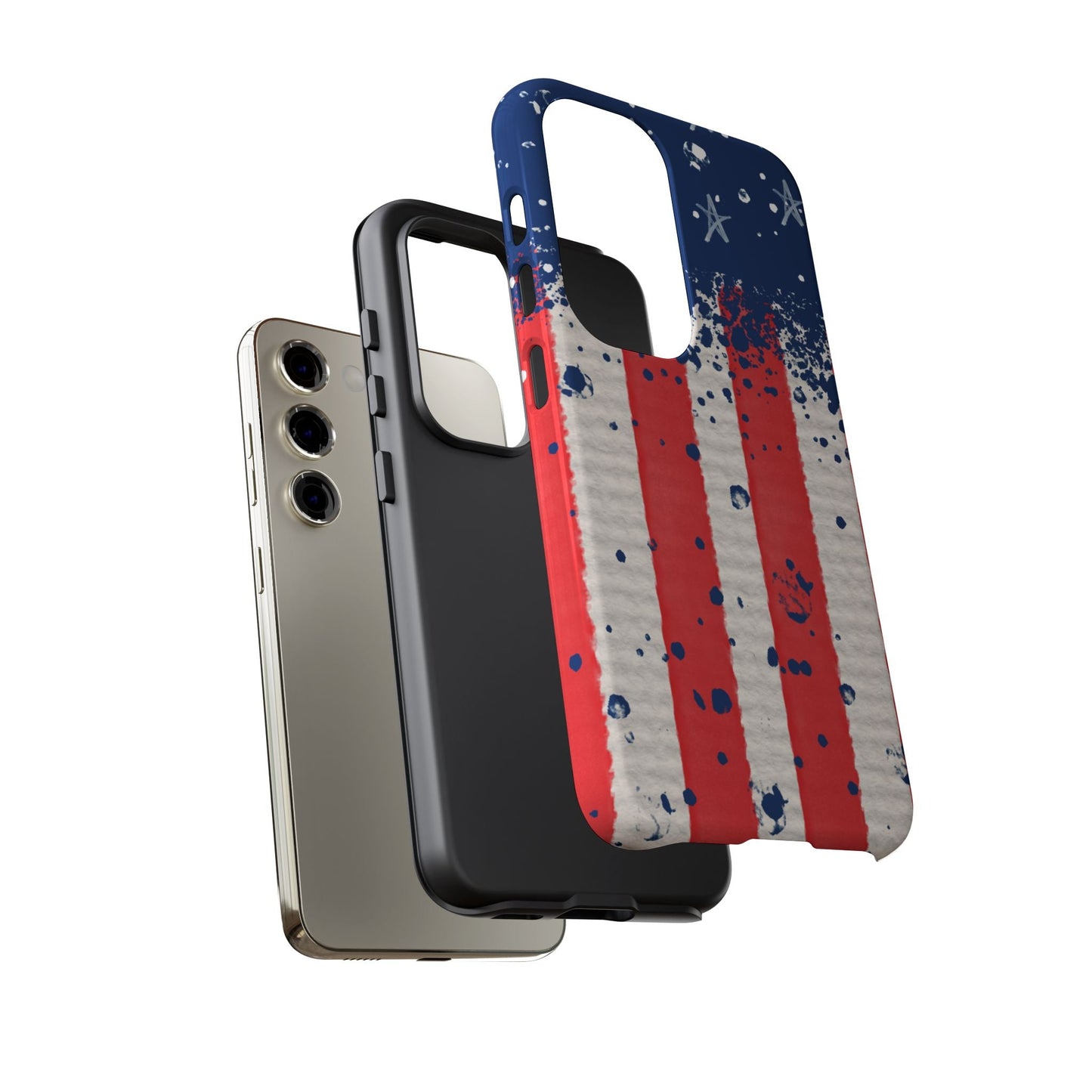 Vintage American Flag Splatter – Samsung Galaxy Case - BOGO Cases