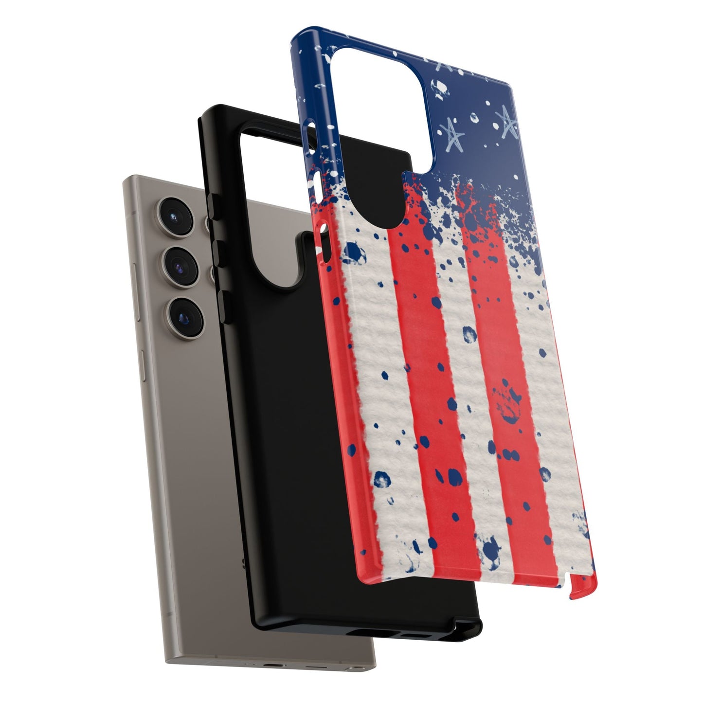 Vintage American Flag Splatter – Samsung Galaxy Case - BOGO Cases