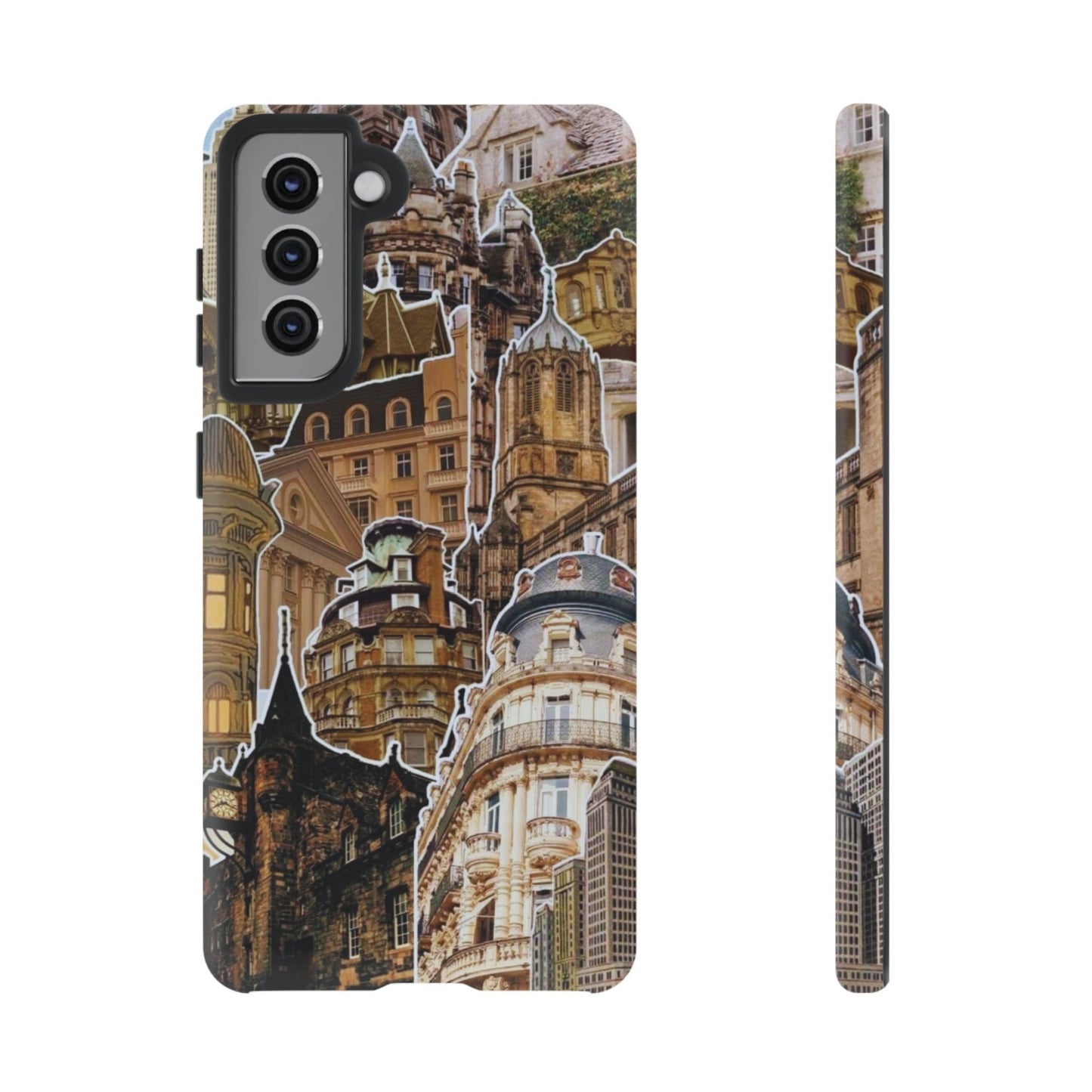 Vintage Architectural Collage Samsung Galaxy Case – Tough Dual - Layer Protection with Matte Finish - BOGO Cases